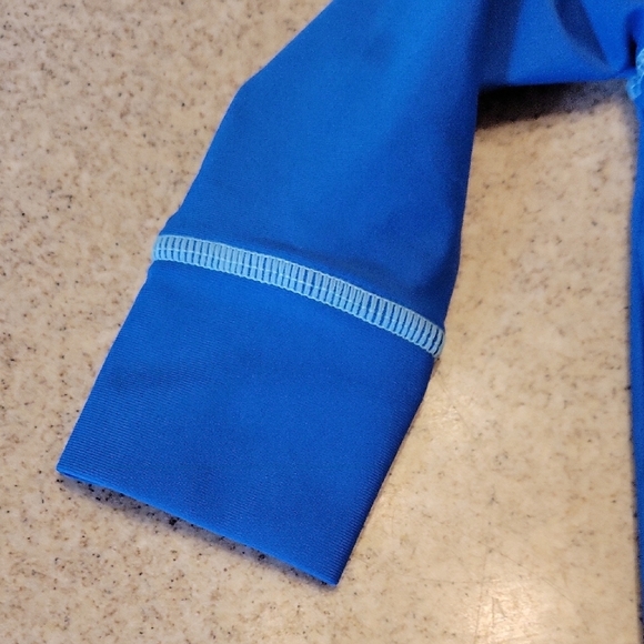 Target Brand Blue "Little Squirt" Kids Swim Shirt SIZE 6-9 Months - Picture 4 of 5
